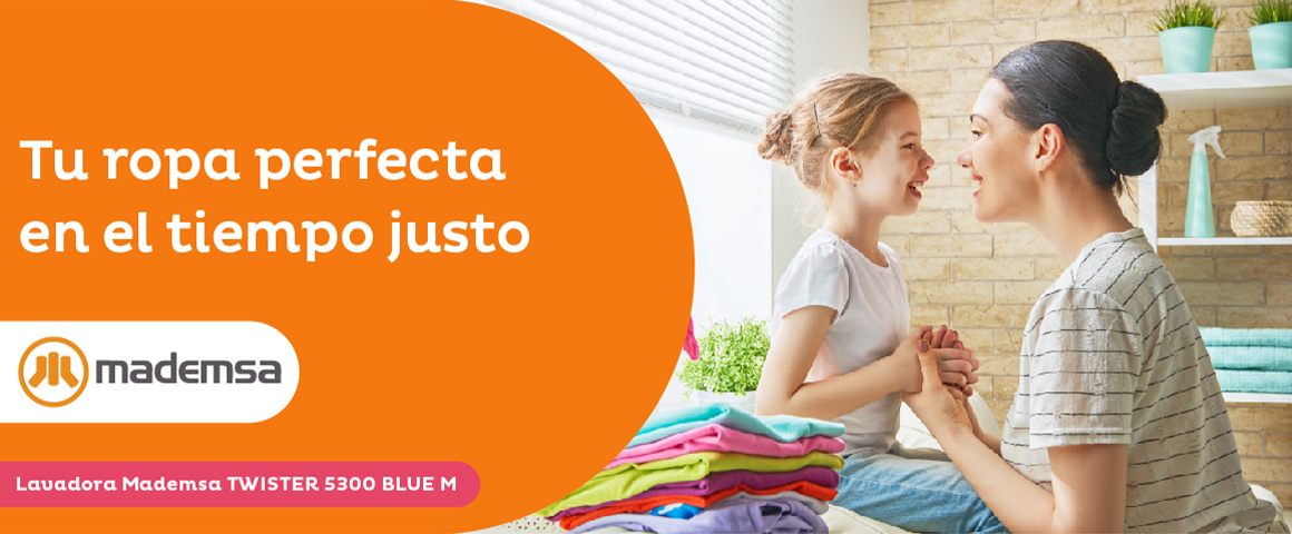 Tu ropa perfecta en el tiempo justo con la lavadora Twister 5300 Blue M